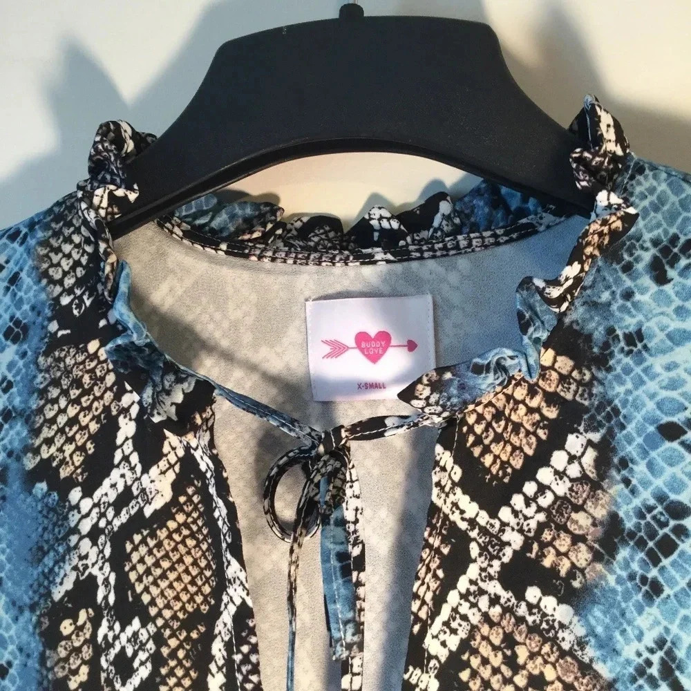 Buddy Love Teddy Python Print Tunic/Mini Dress - image 6